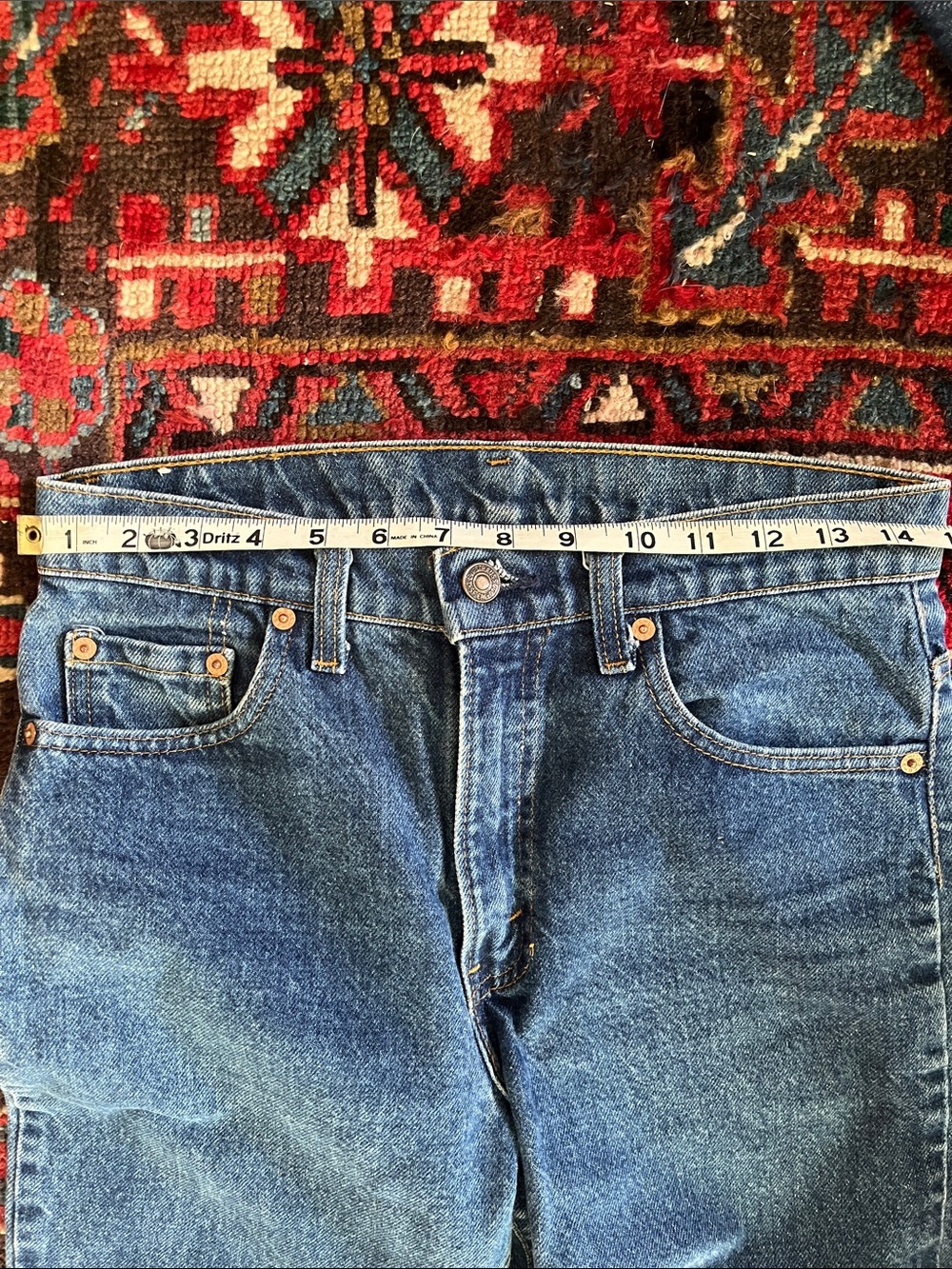 Levi's vintage Women's Dark Blue strait Jeans 505 classic - Picture 4 of 6